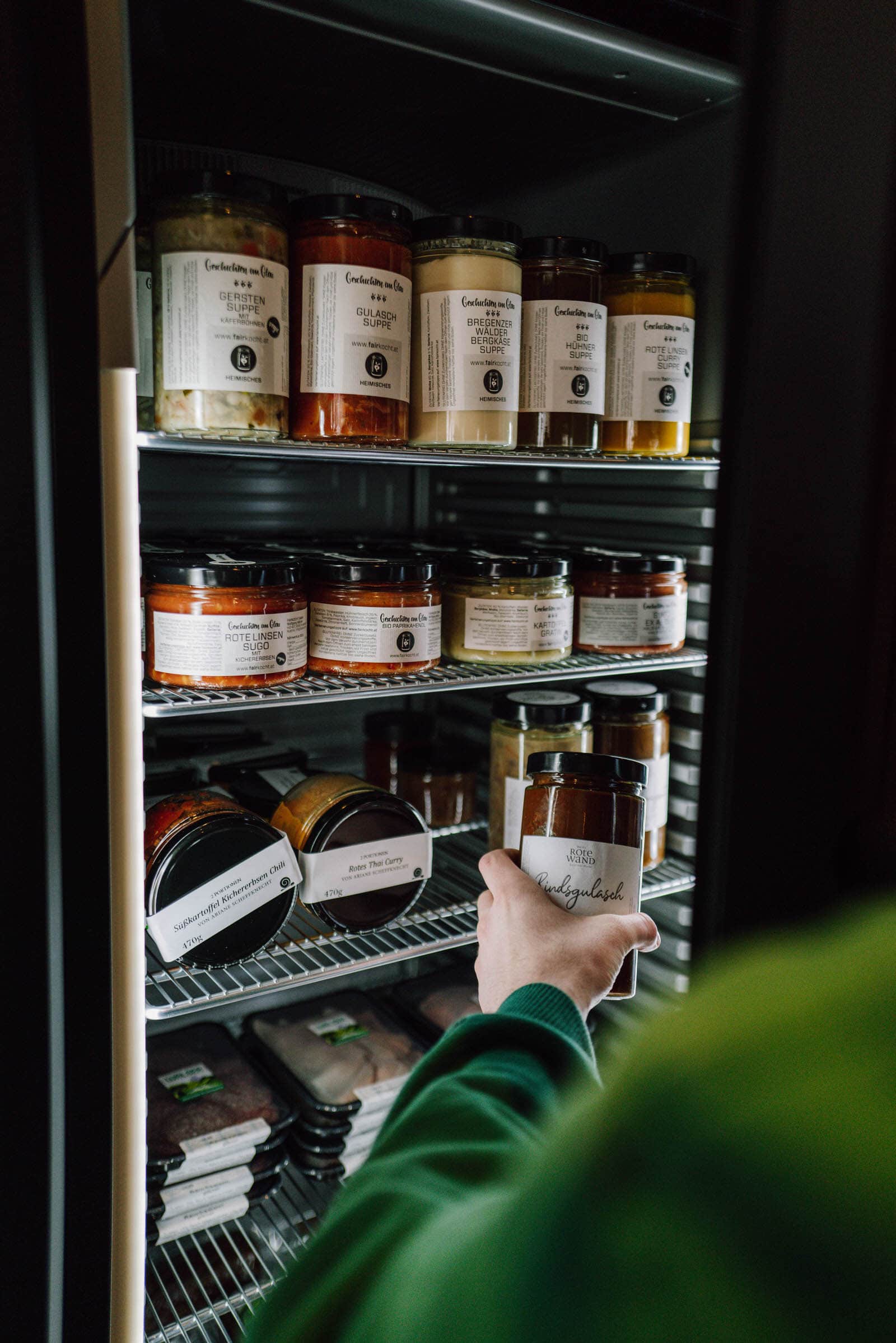 KNAPPABODA Knapparei Produkte Regal